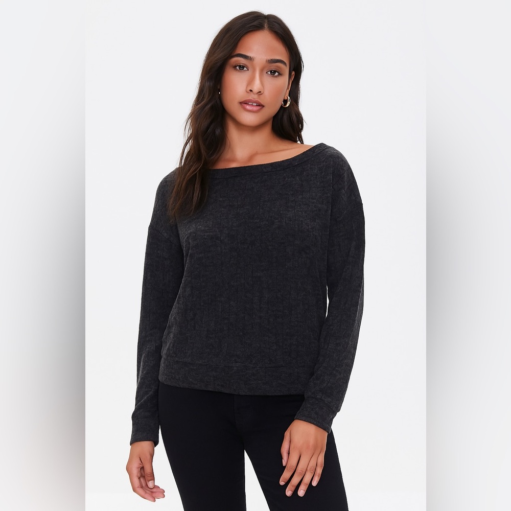 Forever 21 Wide neck Soft Ribbed Sweater 1x